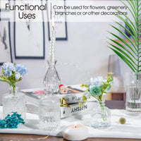 Clear Glass Bud Vases (Set of 12)