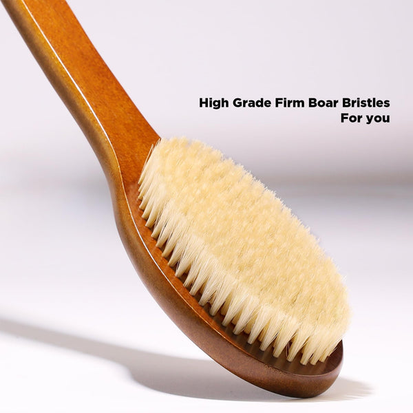 Brown Boar Bristle Bath Brush
