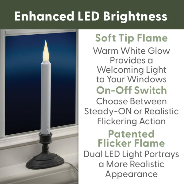 Bronze Electric Window Candles (Set of 2)
