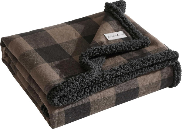 Brown Cabin Plaid Throw