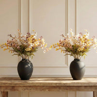 Black Ovoid Flower Vase