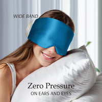 Peacock Blue Silk Sleep Mask