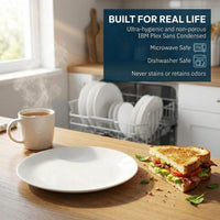 White Glass Salad Plates (Set of 6)