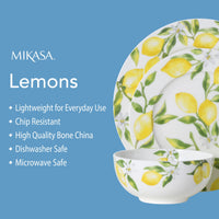 Lemon Bone China Dinnerware (Set of 16)