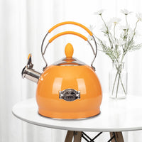 Orange Whistling Tea Kettle