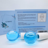 Blue Facial Ice Globes (Set of 2)
