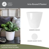 Glossy White Round Planter