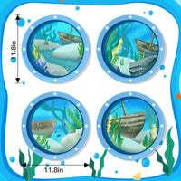 Blue Porthole Wall Decor (Set of 4)