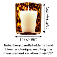 Tortoiseshell Glass Candle Holder