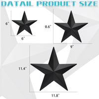 Black Barn Stars (Set of 3)