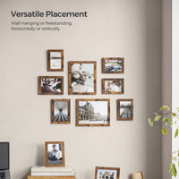 Rustic Brown Gallery Frames (Set of 10)