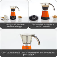 Orange Electric Espresso Maker