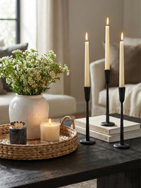 Black Iron Taper Candle Holders (Set of 3)