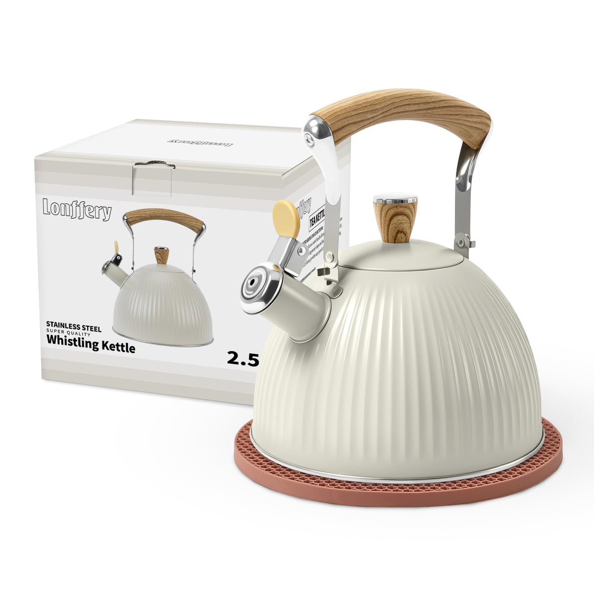 Creamy White Tea Kettle