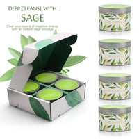 White Sage Candles (Set of 4)