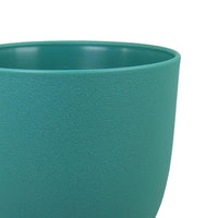 Blue-Green Planters with Tray (Set of 3)