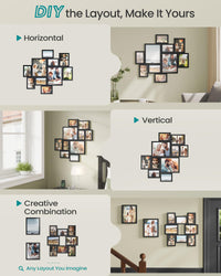 Ink Black Gallery Frames (Set of 10)