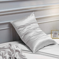 Silver Grey Satin Pillowcases (Set of 12)
