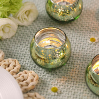 Green Mercury Glass Votives (Set of 24)