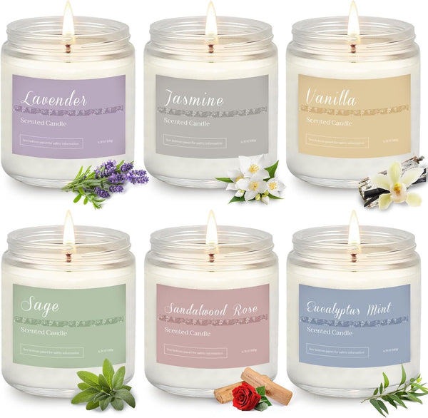 Scented Soy Candles (Set of 6)