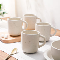 Sea Salt White Mugs (Set of 4)