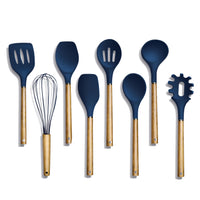 Navy Silicone Utensils (Set of 8)