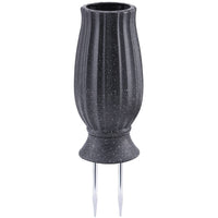 Black Granite Grave Vase