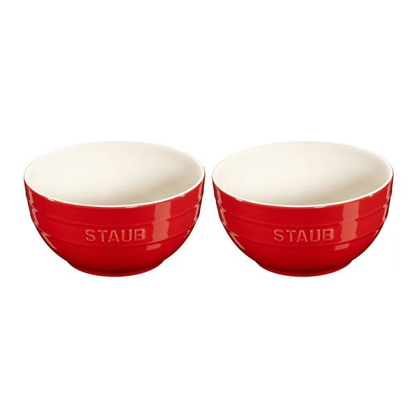 Cherry Ceramic Bowls (Set of 2)