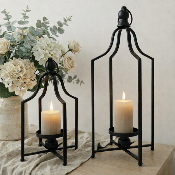 Matte Black Lanterns (Set of 2)