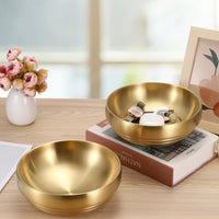 Gold Decorative Key Bowls (Set of 2)