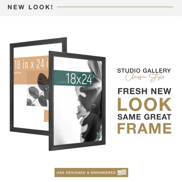 Black Woodgrain Gallery Frame