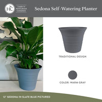 Warm Gray Self-Watering Planters (Set of 2)