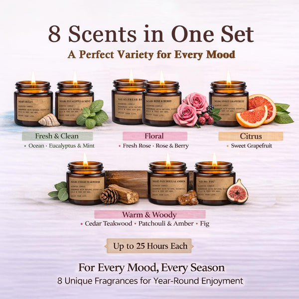 Apothecary Soy Candles (Set of 8)