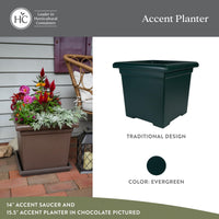 Evergreen Square Planter (Set of 2)