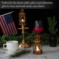 Bronze Mini LED Lanterns (Set of 12)