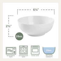 White Soup & Cereal Bowls (Set of 4)
