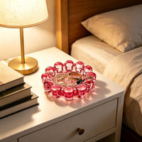 Red Bubble Glass Candle Dish