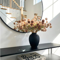 Black Ovoid Flower Vase