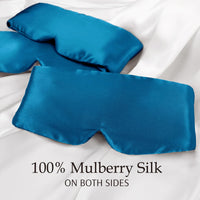 Peacock Blue Silk Sleep Mask