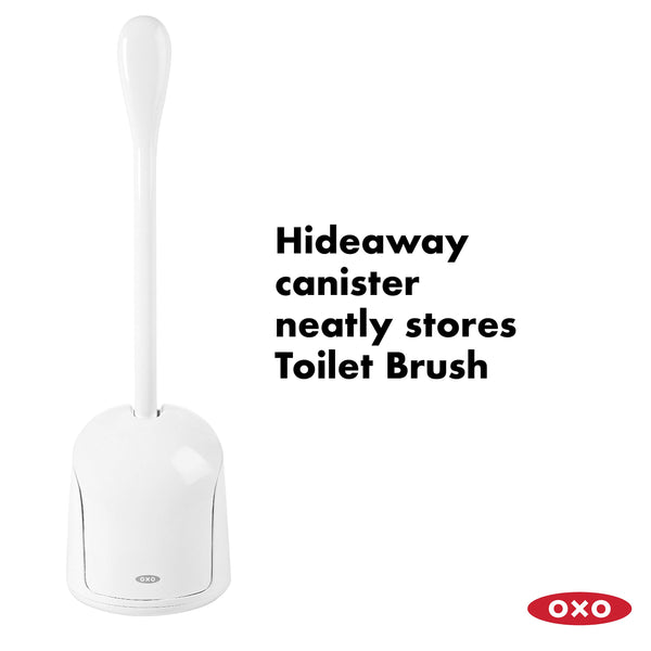 White Toilet Brush & Canister (Set of 6)