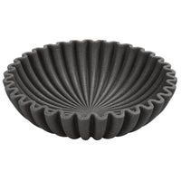 Black Stone Ruffle Bowl