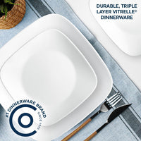 Square Glass Salad Plates (Set of 6)