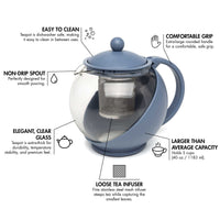 Blue Half Moon Teapot