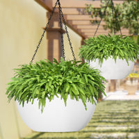 White Hanging Planters (Set of 2)