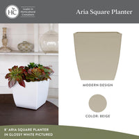 Beige Square Planter (Set of 2)
