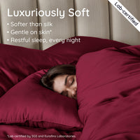 Burgundy Bamboo Pillowcases (Set of 2)