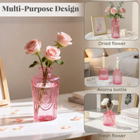 Pink Flower Bud Vases (Set of 12)