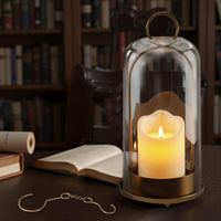 Gold Brass Hurricane Lantern
