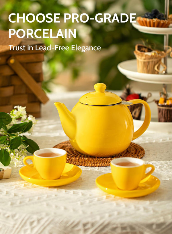 Yellow Porcelain Teapot