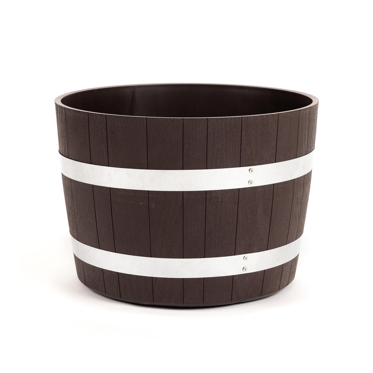 Walnut Whiskey Barrel Planter